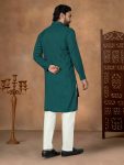 RICH LOOK SILK EMBROIDERY WORK FATHER SON ONLY KURTA SET FESTIVE WEAR WHOLESALE PRICE ETHNIC GARMENT (2)