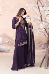 RICH LOOK VICHITRA SILK EMBROIDERY SEQUENCE COADING WORK TOP PALAZZO WITH DUPATTA FESTIVE WEAR WHOLESALE PRICE ETHNIC GARMENT (17)