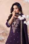 RICH LOOK VICHITRA SILK EMBROIDERY SEQUENCE COADING WORK TOP PALAZZO WITH DUPATTA FESTIVE WEAR WHOLESALE PRICE ETHNIC GARMENT (17)