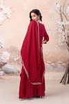 RICH LOOK VICHITRA SILK EMBROIDERY SEQUENCE COADING WORK TOP PALAZZO WITH DUPATTA FESTIVE WEAR WHOLESALE PRICE ETHNIC GARMENT (6)