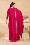 RICH LOOK VICHITRA SILK EMBROIDERY, SEQUENCE & CODING WORK TOP PALAZZO WITH DUPATTA FESTIVE WEAR WHOLESALE PRICE ETHNIC GARMENT (12)