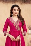 RICH LOOK VICHITRA SILK EMBROIDERY, SEQUENCE & CODING WORK TOP PALAZZO WITH DUPATTA FESTIVE WEAR WHOLESALE PRICE ETHNIC GARMENT (12)