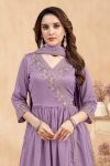 RICH LOOK VICHITRA SILK EMBROIDERY, SEQUENCE & CODING WORK TOP PALAZZO WITH DUPATTA FESTIVE WEAR WHOLESALE PRICE ETHNIC GARMENT (17)