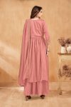 RICH LOOK VICHITRA SILK EMBROIDERY, SEQUENCE & CODING WORK TOP PALAZZO WITH DUPATTA FESTIVE WEAR WHOLESALE PRICE ETHNIC GARMENT (7)