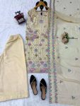 RICH LOOK VICHITRA SILK THREAD WITH SEQUENCE WORK TOP PALAZZO WITH DUPATTA WEDDING WEAR WHOLESALE PRICE ETHNIC GARMENT (15)