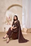 RICH LOOK VICITRA SILK EMBROIDERY, SEQUENCE & CODING WORK TOP BOTTOM WITH DUPATTA FESTIVE WEAR WHOLESALE PRICE ETHNIC GARMENT (2)