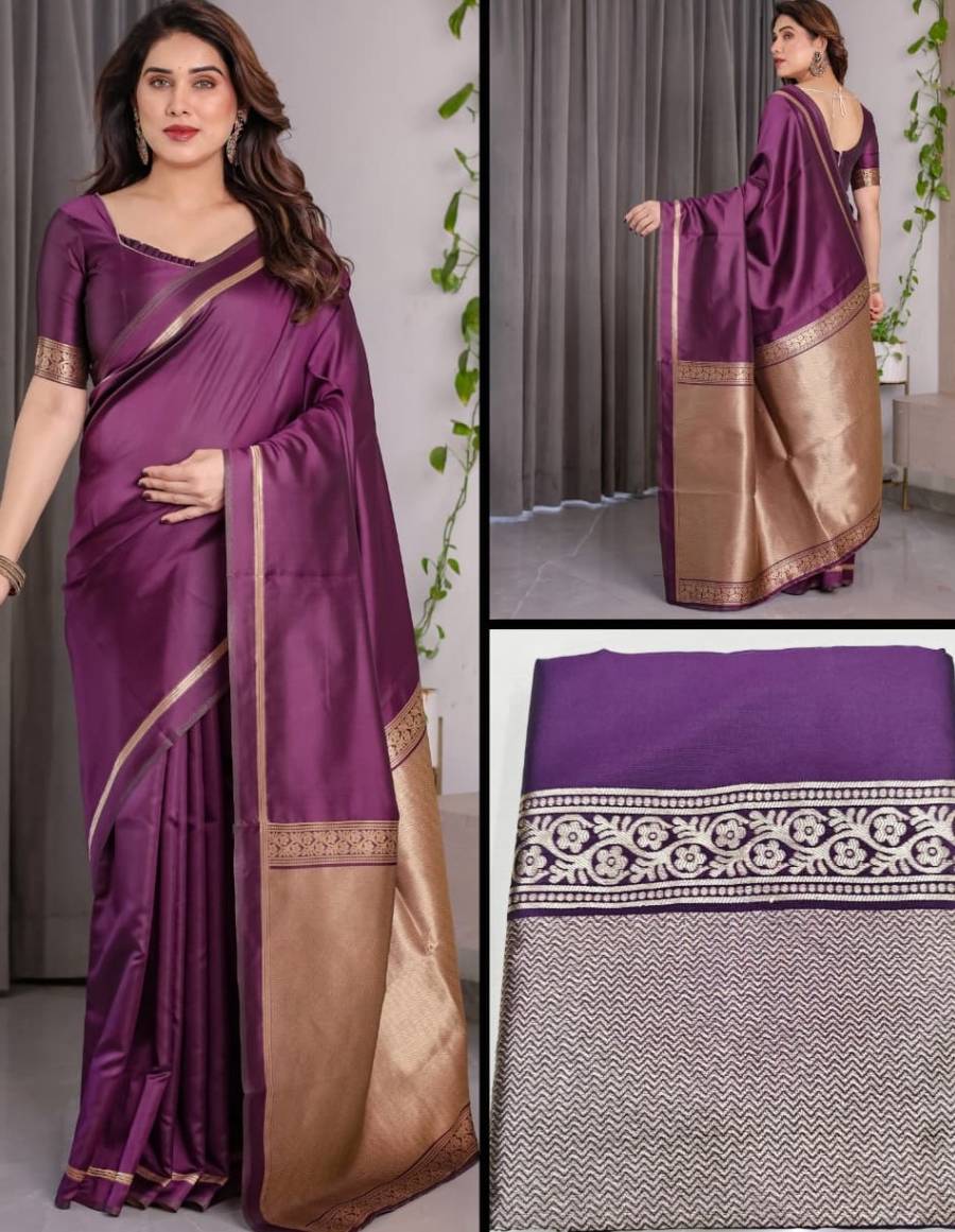 TRENDING BANARASI SILK ZARI WOVEN SAREE WITH UNSTITCHED BLOUSE WEDDIND WEAR WHOLESALE PRICE ETHNIC GARMENT (1)