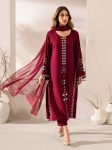 TRENDING CHANDERI COTTON EMBROIDERY SEQUENCE WORK  TOP BOTTOM WITH DUPATTA RANI