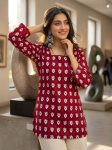 TRENDING COTTON PRINTED WORK TOP OFFICE WEAR WHOLESALE PRICE ETHNIC GARMENT (7)