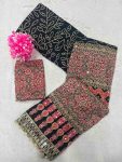 TRENDING CREPE SILK AJARAKH PRINT WITH REAL MIRROR WORK SAREE WITH UNSTITCHED BLOUSE FESTIVE WEAR WHOLESALE PRICE ETHNIC GARMENT (15)
