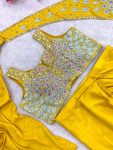 TRENDING CREPE SILK EMBROIDEY SEQUENCE MULTI THREAD WORK READY TO WEAR SAREE CASUAL WEAR WHOLESALE PRICE ETHNIC GARMENT (25)