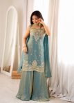 TRENDING FENDY SILK EMBROIDERY SEQUENCE DORI AND JARI WORK TOP PALAZZO WITH DUPATTA WEDDING WEAR WHOLESALE PRICE ETHNIC GARMENT (2)