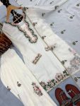 TRENDING FENDY SILK EMBROIDERY SEQUENCE WITH FANCY DIAMOND HAND WORK TOP PATIYALA WITH DUPATTA FESTIVE WEAR WHOLESALE PRICE ETHNIC GARMENT (5)