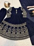 TRENDING GEORGETTE EMBROIDERY SEQUENCE WORK MOTHER DAUGHTER SET FESTIVE WEAR WHOLESALE PRICE ETHNIC GARMENT (4)