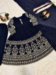 TRENDING GEORGETTE EMBROIDERY SEQUENCE WORK MOTHER DAUGHTER SET FESTIVE WEAR WHOLESALE PRICE ETHNIC GARMENT (4)