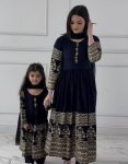 TRENDING GEORGETTE EMBROIDERY SEQUENCE WORK MOTHER DAUGHTER SET FESTIVE WEAR WHOLESALE PRICE ETHNIC GARMENT (4)