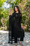 TRENDING GEORGETTE EMBROIDERY WORK TOP BOTTOM WITH DUPATTA FESTIVE WEAR WHOLESALE PRICE ETHNIC GARMENT (6)