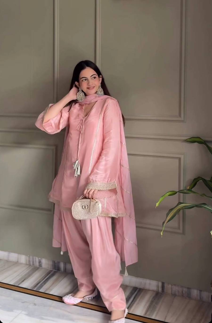 TRENDING GMY SILK READYMADE FANCY LACE WORK TOP PATIYALA WITH DUPATTA FESTIVE WEAR WHOLESALE PRICE ETHNIC GARMENT (5)