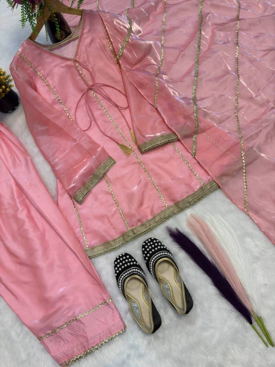 TRENDING GMY SILK READYMADE FANCY LACE WORK TOP PATIYALA WITH DUPATTA FESTIVE WEAR WHOLESALE PRICE ETHNIC GARMENT (9)