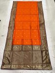 TRENDING LICHI SILK WEAVING WORK SAREE WITH UNSTITCHED BLOUSE FESTIVE WEAR WHOLESALE PRICE ETHNIC GARMENT (7)