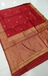 TRENDING LICHI SILK WEAVING WORK SAREE WITH UNSTITCHED BLOUSE FESTIVE WEAR WHOLESALE PRICE ETHNIC GARMENT (3)