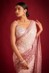 TRENDING PADDING GEORGETTE SEQUENCE EMBROIDERY WORK SAREE WITH UNSTITCHED BLOUSE WEDDING WEAR WHOLESALE PRICE ETHNIC GARMENT (4)