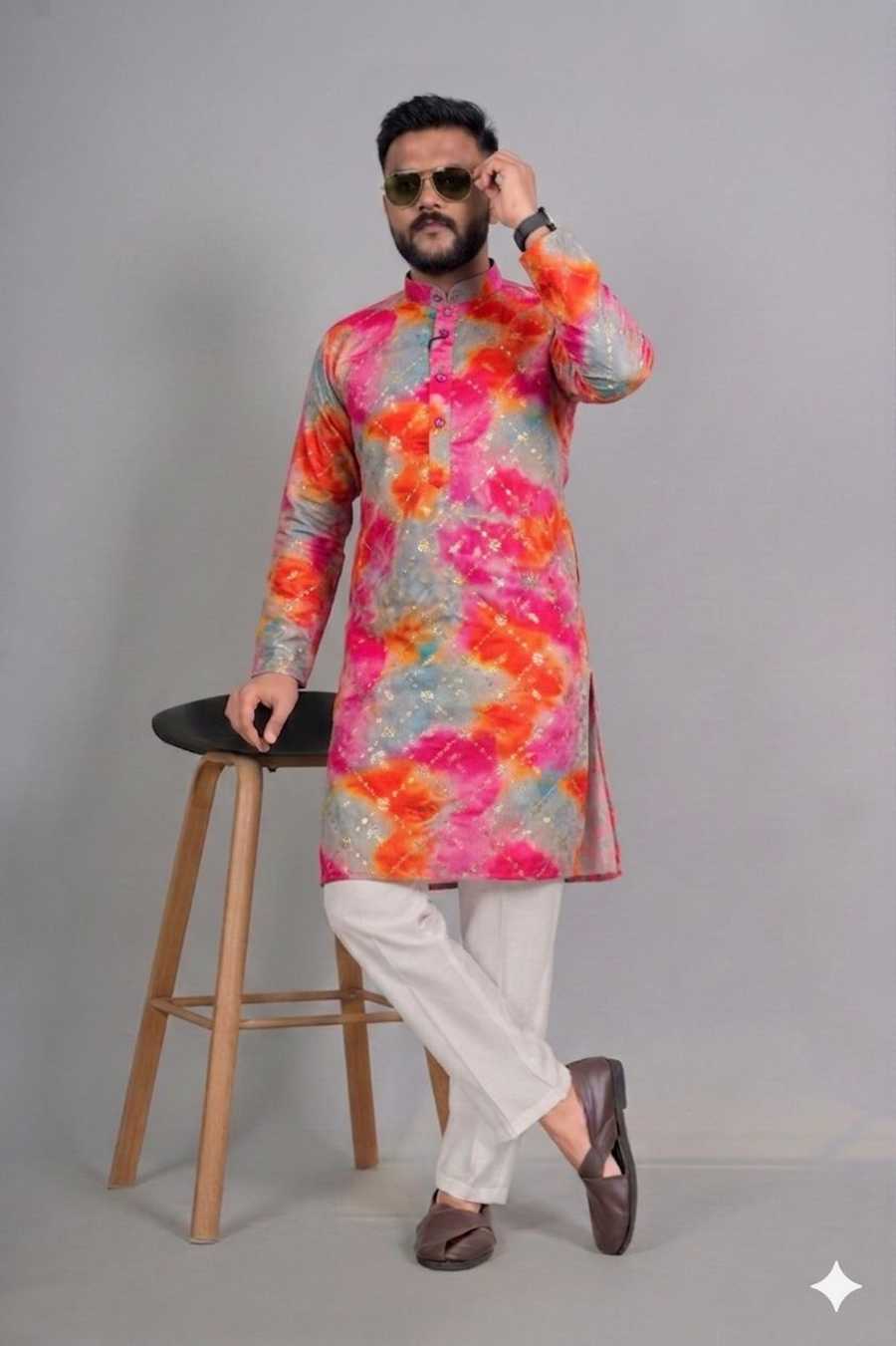 TRENDING RAYON DIGITAL WORK KURTA PAYJAMA FESTIVAL WEAR WHOLESALE PRICE ETHNIC GARMENT (6)