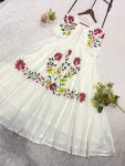 TRENDING RAYON EMBROIDERY WORK ONE PIECE DRESS PARTY WEAR WHOLESALE PRICE ETHNIC GARMENT (6)