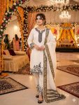 TRENDING RAYON REAL MIRROR WITH EMBROIDERY WORK TOP PALAZZO WITH DUPATTA OFF WHITE