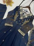 TRENDING VICHITRA BEADS SEQUENCE EMBROIDERY WORK GOWN BOTTOM WITH DUPATTA WEDDING WEAR WHOLESALE PRICE ETHNIC GARMENT (4)