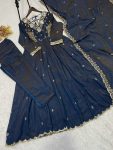 TRENDING VICHITRA BEADS SEQUENCE EMBROIDERY WORK GOWN BOTTOM WITH DUPATTA WEDDING WEAR WHOLESALE PRICE ETHNIC GARMENT (4)