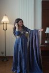 TRENDING VICHITRA BEADS SEQUENCE EMBROIDERY WORK GOWN BOTTOM WITH DUPATTA WEDDING WEAR WHOLESALE PRICE ETHNIC GARMENT (4)