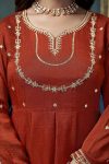 TRENDING VICHITRA SILK EMBROIDERY, SEQUENCE & CODING WORK ANARKALI BOTTOM WITH DUPATTA WEDDING WEAR WHOLESALE PRICE ETHNIC GARMENT (8)