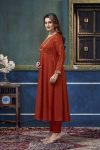 TRENDING VICHITRA SILK EMBROIDERY, SEQUENCE & CODING WORK ANARKALI BOTTOM WITH DUPATTA WEDDING WEAR WHOLESALE PRICE ETHNIC GARMENT (8)