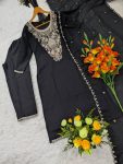TRENDING VICHITRA SILK SEQUENCE CODING EMBROIDERY WORK TOP BOTTOM WITH DUPATTA FESTIVE WEAR WHOLESALE PRICE ETHNIC GARMENT (7)