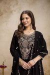 TRENDING VICHITRA SILK SEQUENCE CODING EMBROIDERY WORK TOP BOTTOM WITH DUPATTA FESTIVE WEAR WHOLESALE PRICE ETHNIC GARMENT (7)