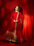 TRENDING VICHITRA SILK THREAD WITH SEQUENCE WORK GOWN BOTTOM WITH DUPATTA RED
