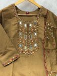 TRENDING VISCOSE MANGO SILK MULTI EMBROIDERY & REAL MIRROR WITH HAND WORK TOP BOTTOM WITH DUPATTA DAILY WEAR WHOLESALE PRICE ETHNIC GARMENT (9)