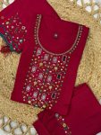 TRENDING VISCOSE MANGO SILK MULTI EMBROIDERY & REAL MIRROR WITH HAND WORK TOP BOTTOM WITH DUPATTA RANI