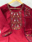 TRENDING VISCOSE MANGO SILK MULTI EMBROIDERY & REAL MIRROR WITH HAND WORK TOP BOTTOM WITH DUPATTA DAILY WEAR WHOLESALE PRICE ETHNIC GARMENT (3)