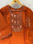 TRENDING VISCOSE MANGO SILK MULTI EMBROIDERY & REAL MIRROR WITH HAND WORK TOP BOTTOM WITH DUPATTA DAILY WEAR WHOLESALE PRICE ETHNIC GARMENT (6)