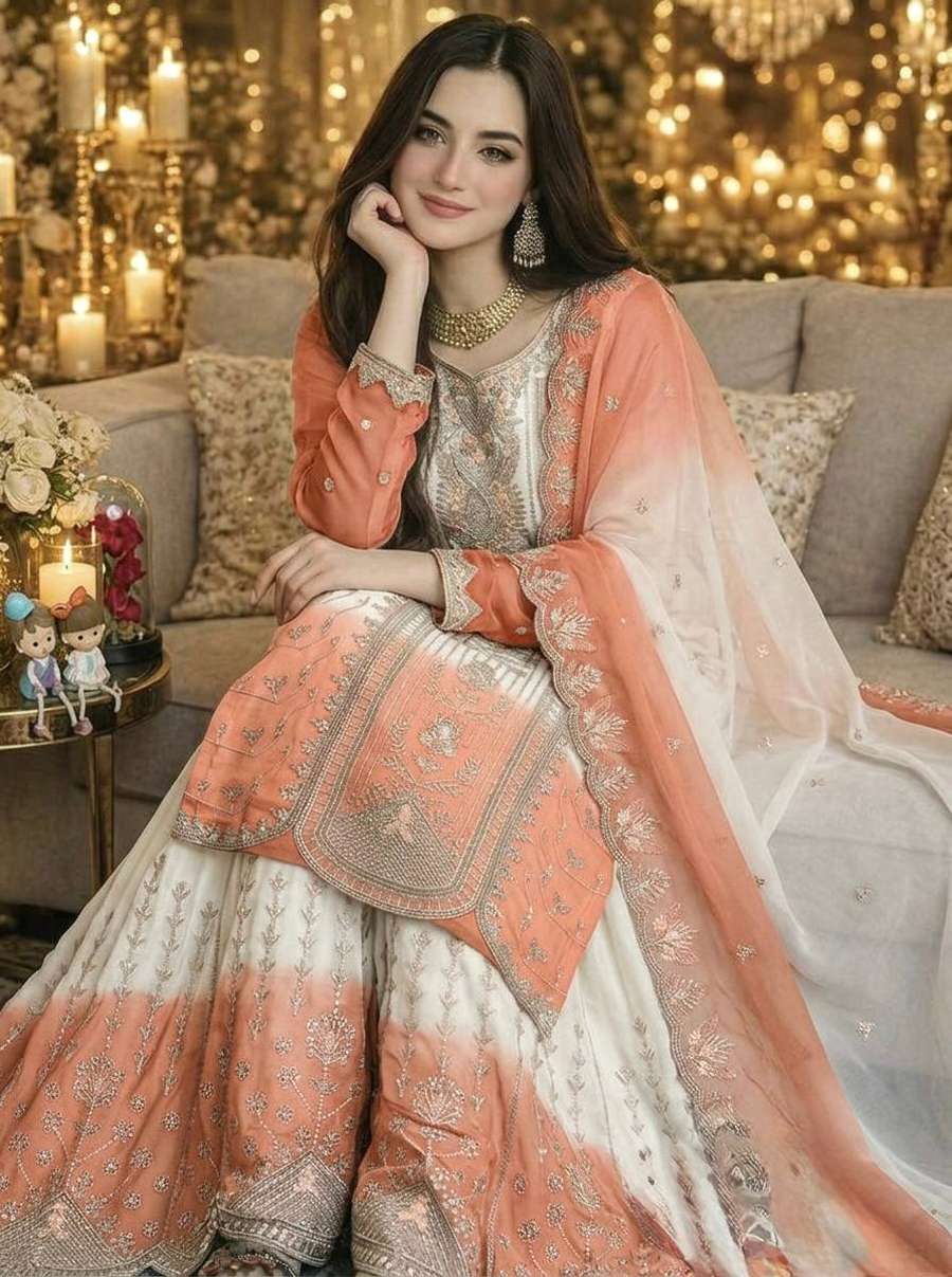 15DESIGNER GEORGETTE EMBROIDERY THREAD WORK TOP PALAZZO WITH DUPATTA FESTIVE WEAR WHOLESALE PRICE ETHNIC GARMENT (10)