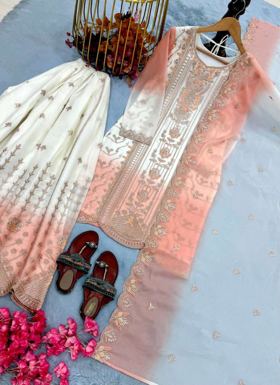 15DESIGNER GEORGETTE EMBROIDERY THREAD WORK TOP PALAZZO WITH DUPATTA FESTIVE WEAR WHOLESALE PRICE ETHNIC GARMENT (11)