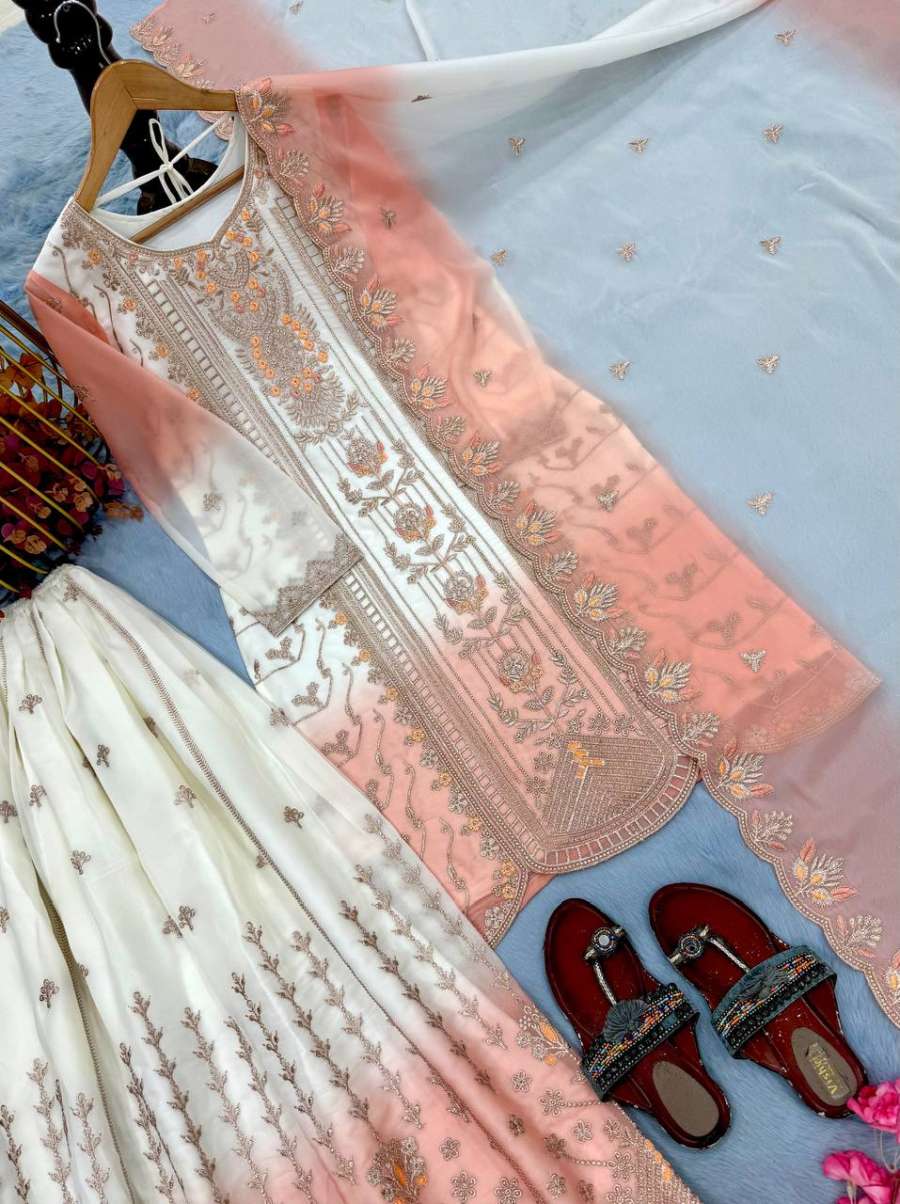 15DESIGNER GEORGETTE EMBROIDERY THREAD WORK TOP PALAZZO WITH DUPATTA FESTIVE WEAR WHOLESALE PRICE ETHNIC GARMENT (15)