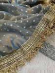 1FABULOUS MOSS SILK JACQUARD BUTTI SAREE WITH UNSTITCHED BLOUSE PARTY WEAR WHOLESALE PRICE ETHNIC GARMENT (16)