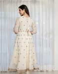 1FASHIONABLE FAUX BLOOMING SEQUENCE & ZARI THREAD EMBROIDERY WORK GOWN BOTTOM WITH DUPATTA WEDDING WEAR WHOLESALE PRICE ETHNIC GARMENT (29)