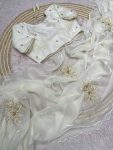 1MODERN FANDY SATTIN KHATLI CUT DENA HANDWORK SAREE WITH STITCHED BLOUSE PARTY WEAR WHOLESALE PRICE ETHNIC GARMENT (11)