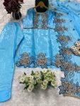1MODERN GMC SILK EMBROIDERY WORK TOP BOTTOM WITH DUPATTA FESTIVAL WEAR WHOLESALE PRICE ETHNIC GARMENT (22)