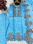 1MODERN GMC SILK EMBROIDERY WORK TOP BOTTOM WITH DUPATTA FESTIVAL WEAR WHOLESALE PRICE ETHNIC GARMENT (22)