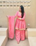 1MODERN VICHITRA SILK EMBROIDERY SEQUENCE WORK TOP SHARARA WITH DUPATTA WHOLESALE PRICE ETHNIC GARMENT (31)